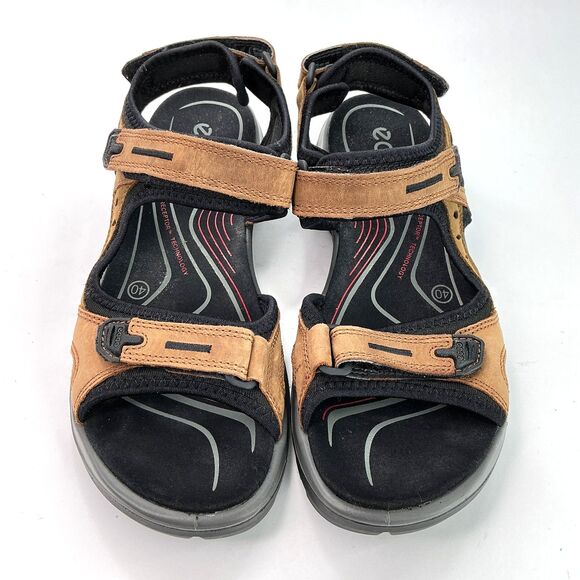 ECCO Womens Yucatan Hiking Sport Sandals EU 40 US 9 Bison Brown $135 Athleisure - Picture 7 of 13